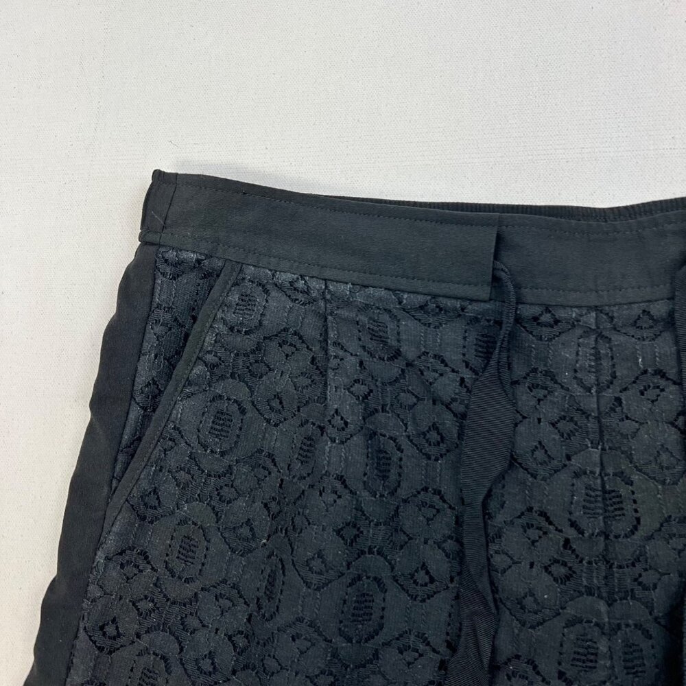 Ann Taylor Loft Women’s Drawstring Lace Shorts Black Size 8 Petite Pockets - Picture 3 of 9